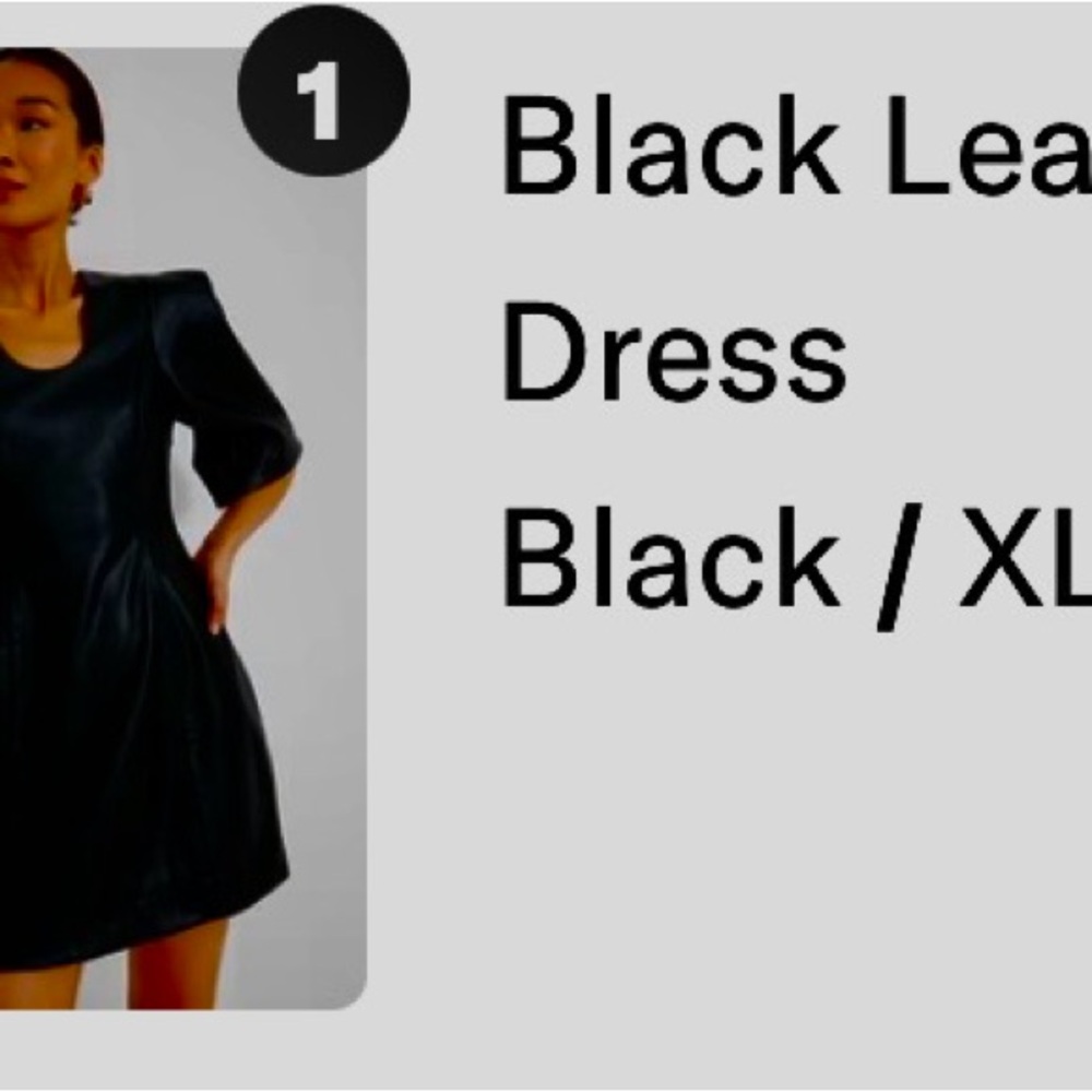 Chic Black Faux Leather Dress
